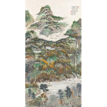 王世涛国画山水秋山秀色字画之家