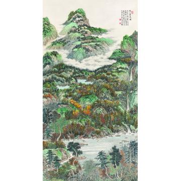 王世涛国画山水秋山秀色字画之家