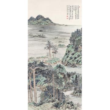 王世涛国画山水碧山清曉字画之家