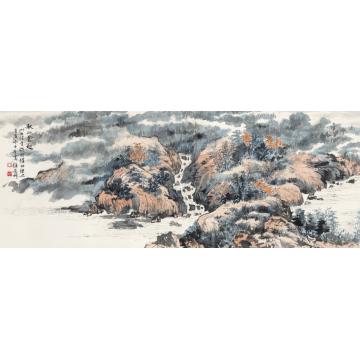 王世涛国画山水秋山雲起字画之家