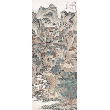 王世涛国画山水王叔明葛稚川移居圖字画之家