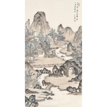 王世涛国画山水臨王叔明天香深處圖字画之家