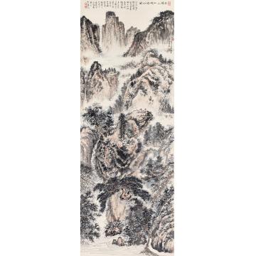 王世涛国画山水擬石濤山人峨嵋山圖字画之家
