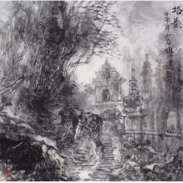 刘晓阳国画山水2011塔影字画之家