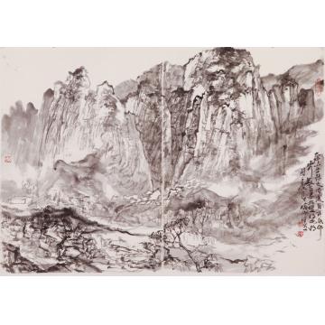 刘晓阳国画山水2012太行写生4，68x45字画之家