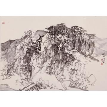刘晓阳国画山水2012太行写生3，68x45字画之家
