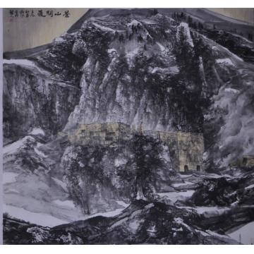 刘晓阳国画山水2012苍山问道尺寸：200·200cm字画之家