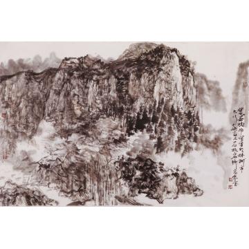 刘晓阳国画山水2013太行写生10，68x45字画之家
