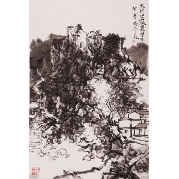 刘晓阳国画山水2013太行写生5，68x45字画之家