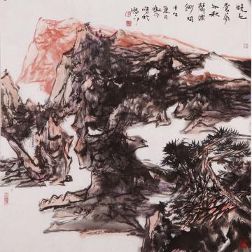 刘晓阳国画山水2014秋声缥缈字画之家