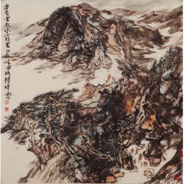 刘晓阳国画山水2014峰回路转字画之家