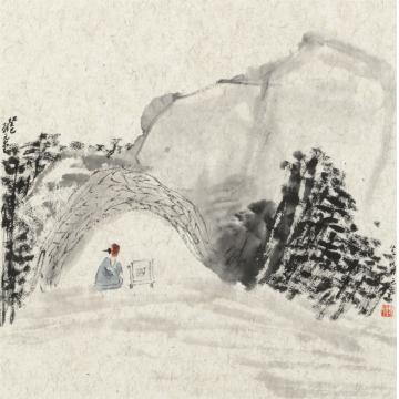 刘元堂国画人物苦读图字画之家