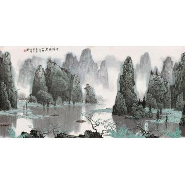 白雪石国画山水千峰凝翠图字画之家