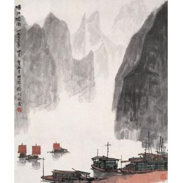 白雪石国画山水漓江烟雨字画之家