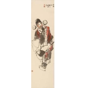 张青渠国画人物中国京剧-生末净旦丑(5)180x49 2008字画之家
