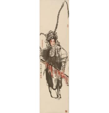 张青渠国画人物中国京剧-生末净旦丑(4)180x49 2008字画之家