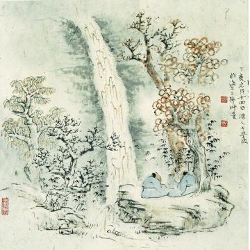 于学波国画人物高山流水字画之家