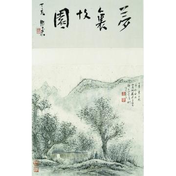 于学波国画山水山居清秋字画之家