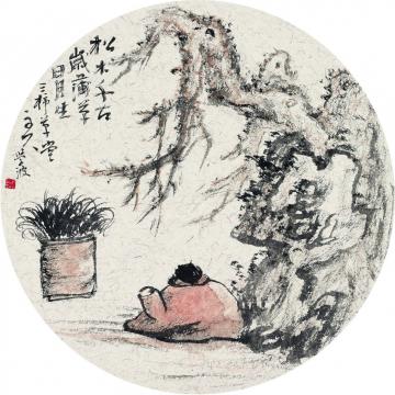于学波国画山水松木千古字画之家