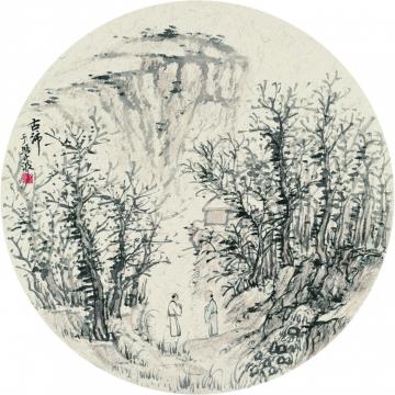 于学波国画山水寒林话旧字画之家