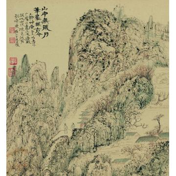 于学波国画山水山中无岁月字画之家