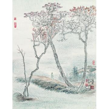 于学波国画山水秋水长天字画之家