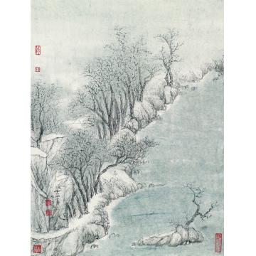 于学波国画山水女山雪霁字画之家