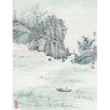 于学波国画山水独钓字画之家