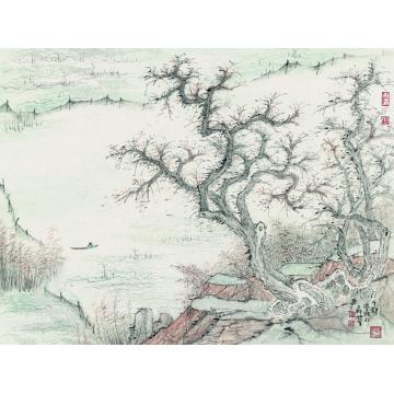 于学波国画山水女山湖垂钓字画之家