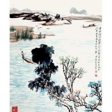 晏济元油画风景渔乐图字画之家