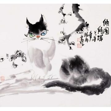 李瑞卿国画动物李瑞卿作品040字画之家