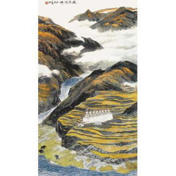 李春海国画山水通天河畔字画之家