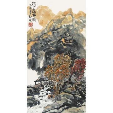 李春海国画山水秋山逸兴图字画之家