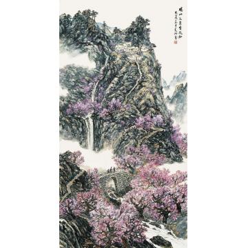 李春海国画山水暘山三月杏花红字画之家