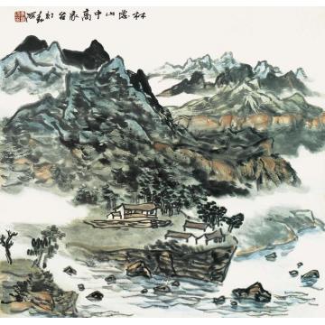 李春海国画山水林隐山中字画之家