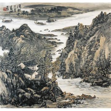 李春海国画山水清秋字画之家