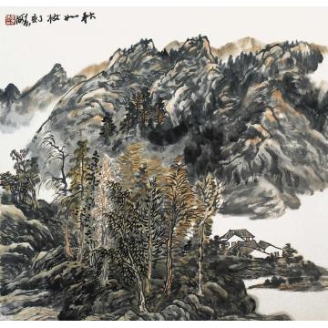李春海国画山水秋如妆字画之家