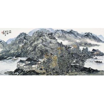 李春海国画山水山乡秋韵字画之家