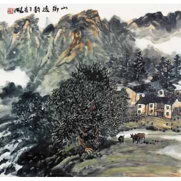 李春海国画山水山乡逸韵字画之家