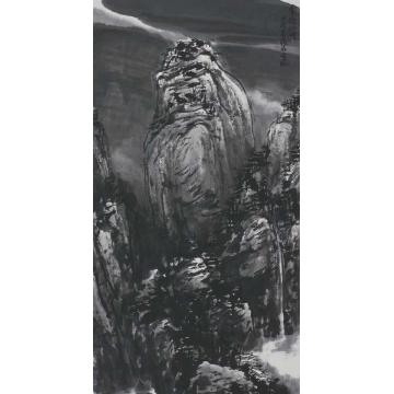 吴悦石国画山水雪岭初晴字画之家