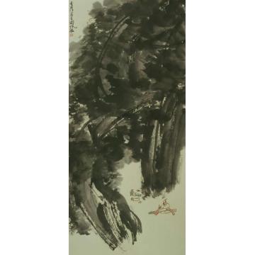 吴悦石国画山水长荫著书图字画之家