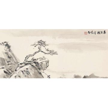 吴悦石国画山水高台观云字画之家