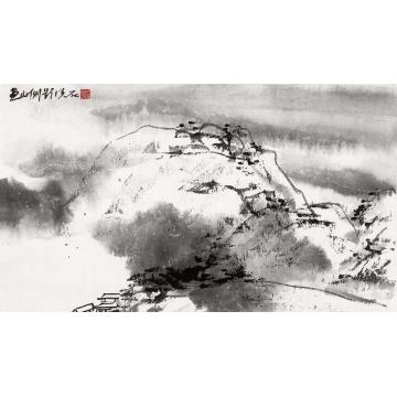 吴悦石国画山水溪山小景之一字画之家