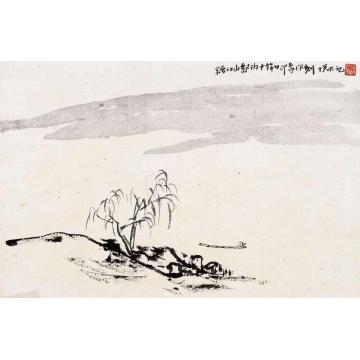 吴悦石国画山水溪山小景之二字画之家