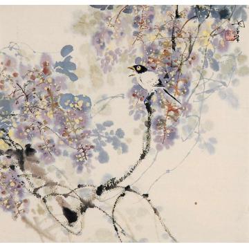 田雨霖国画花鸟春意图字画之家