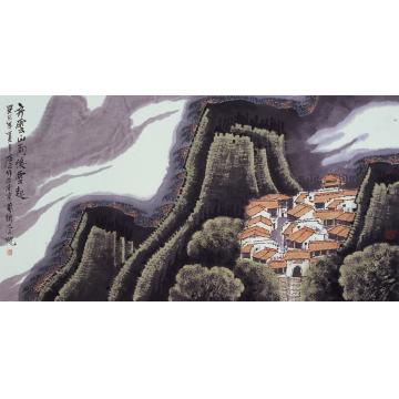 庄利经国画山水齐云山雨后云起字画之家