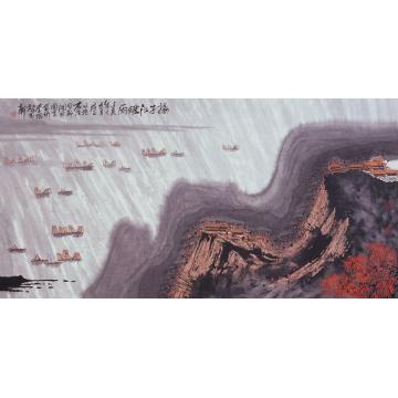 庄利经国画山水扬子江烟雨字画之家