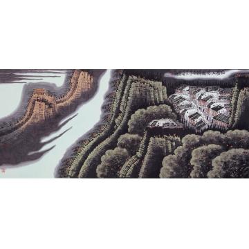 庄利经国画山水白岳山居图字画之家