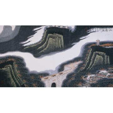 庄利经国画山水钟山春云之图字画之家