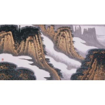 庄利经国画山水云山奇观字画之家
